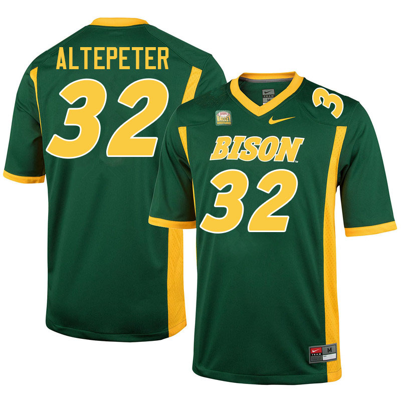 North Dakota State Bison #32 Austin Altepeter College Football Jerseys Stitched-Green